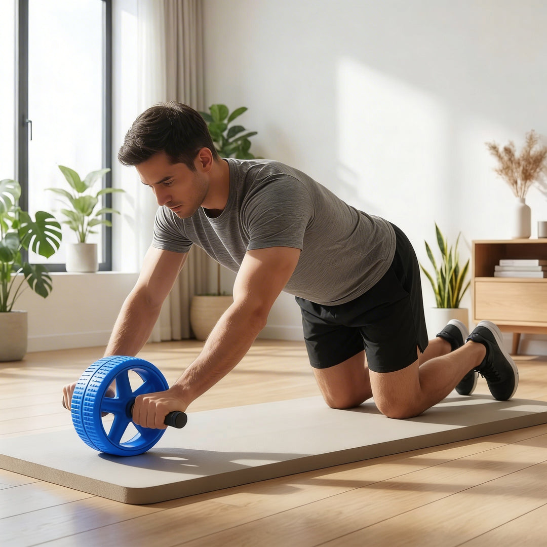 Core Ab Roller Wheel for Home Fitness Training – Stable Design, Smooth Rolling, Non-Slip Handles