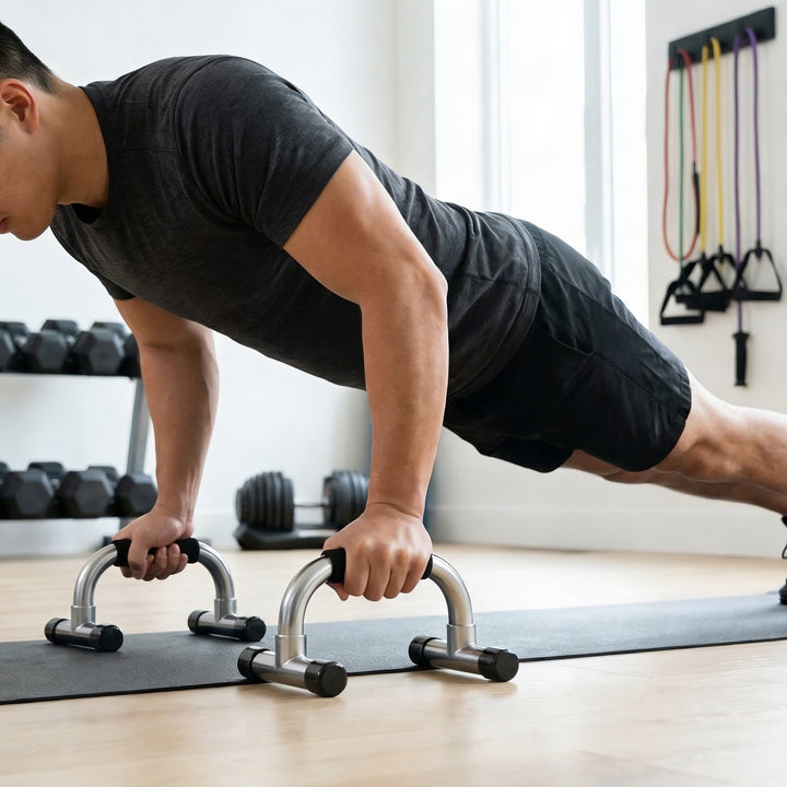 Push-Up Bars Set for Home Fitness Training – Non-Slip Handles, Stable Base, Portable Workout Equipment