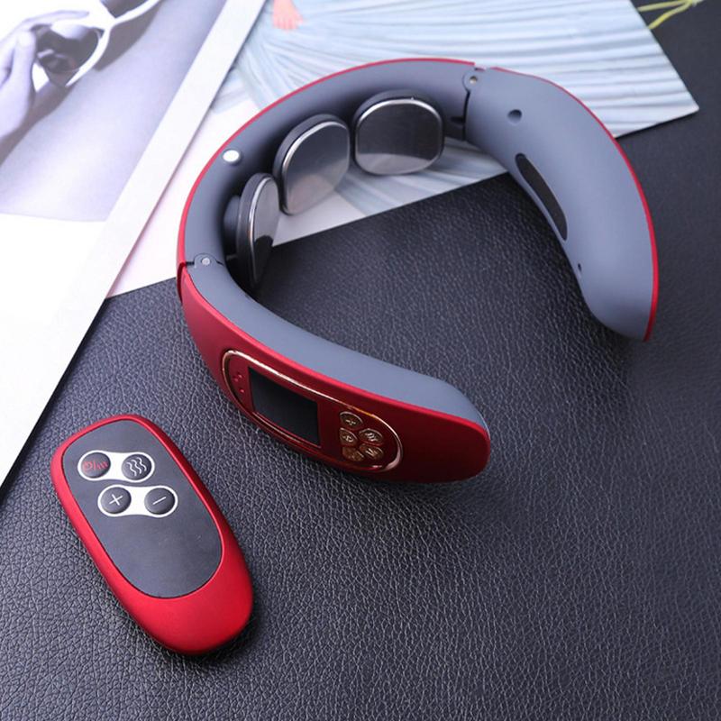 High-Quality 6-Head Cervical Massager with Electric Pulse, Intelligent Neck & Shoulder Massage, Portable Heated Neck Protector for Home Use