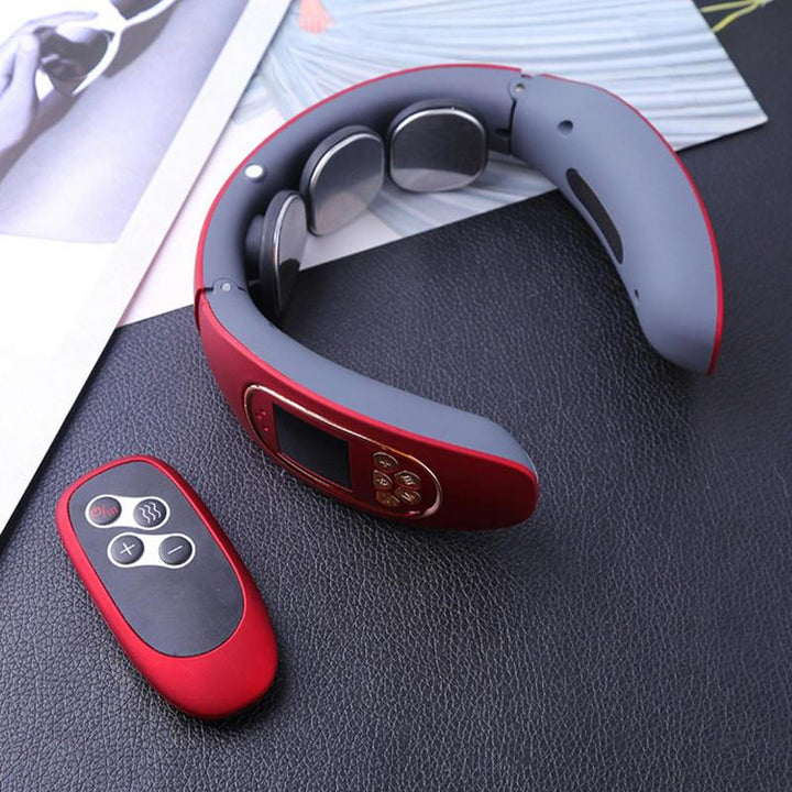 High-Quality 6-Head Cervical Massager with Electric Pulse, Intelligent Neck & Shoulder Massage, Portable Heated Neck Protector for Home Use