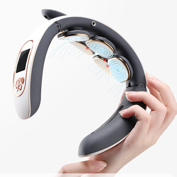 High-Quality 6-Head Cervical Massager with Electric Pulse, Intelligent Neck & Shoulder Massage, Portable Heated Neck Protector for Home Use