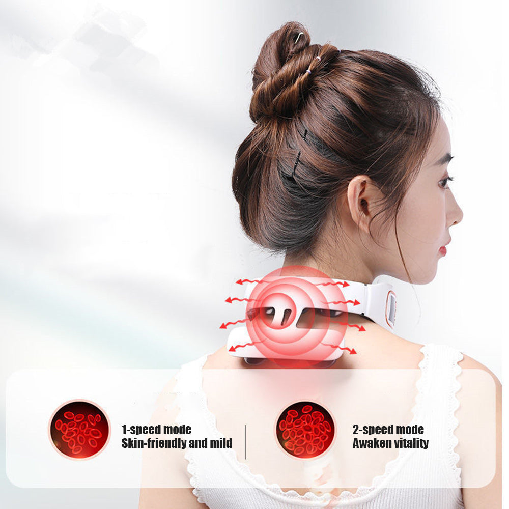 High-Quality 6-Head Cervical Massager with Electric Pulse, Intelligent Neck & Shoulder Massage, Portable Heated Neck Protector for Home Use