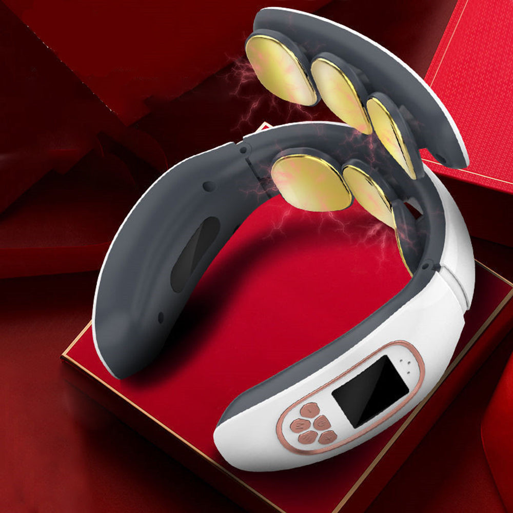 High-Quality 6-Head Cervical Massager with Electric Pulse, Intelligent Neck & Shoulder Massage, Portable Heated Neck Protector for Home Use
