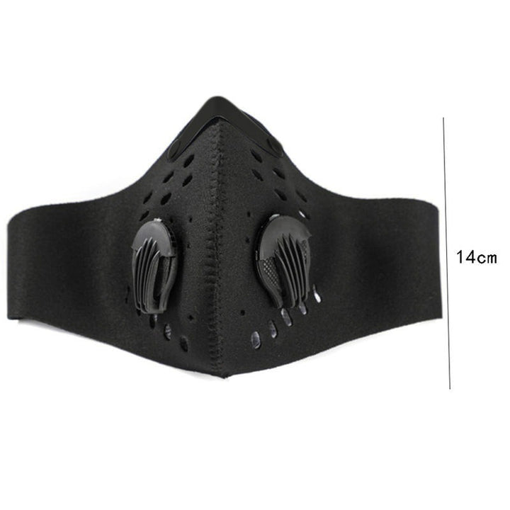 High-Quality Anti-Pollution Cycling Mask - Activated Carbon Dustproof Face Mask for Men and Women, Outdoor Sports and Training Mask with Breathable Vents and Adjustable Fit