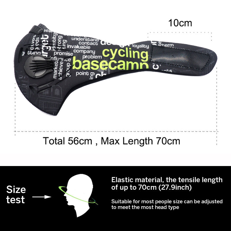 High-Quality Anti-Pollution Cycling Mask - Activated Carbon Dustproof Face Mask for Men and Women, Outdoor Sports and Training Mask with Breathable Vents and Adjustable Fit