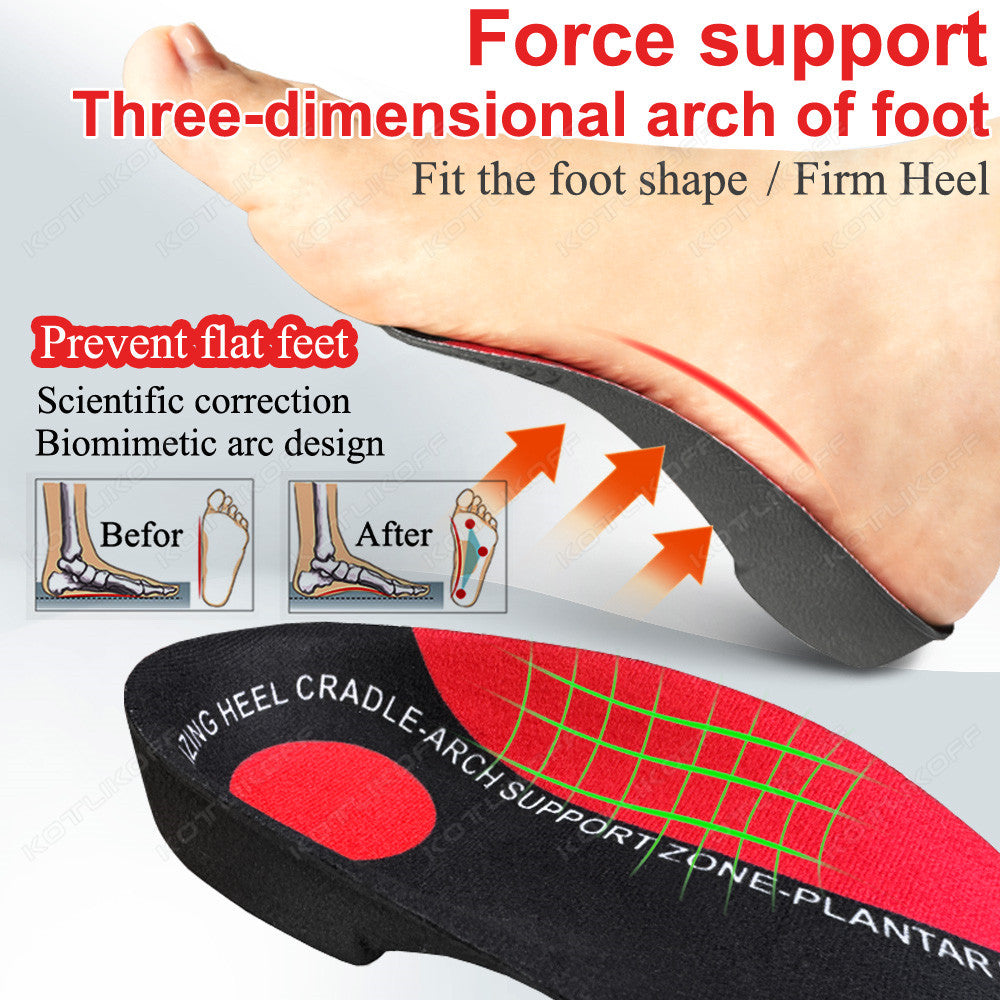 High-Quality Arch Support Insoles for Men & Women - Orthopedic Cushion Pads for Shoes, Shock Absorption & Anti-Slip Design for Plantar Fasciitis Relief, Extra Heel Support for Comfort & Balance - Fits EU Sizes 34-46