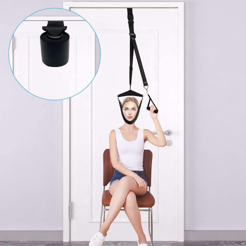 High-Quality Cervical Neck Traction Device for Home Use, Over-Door Neck Stretcher Hammock, Pain Relief & Spine Correction Brace for Physical Therapy