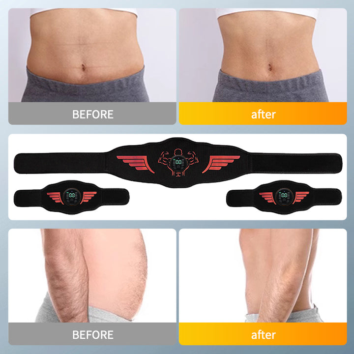 High-Quality EMS Abdominal Toning Belt | Muscle Stimulator for Waist, Arm & Leg | USB Rechargeable, 10 Modes & 39 Levels | Effective Weight Loss & Body Slimming at Home