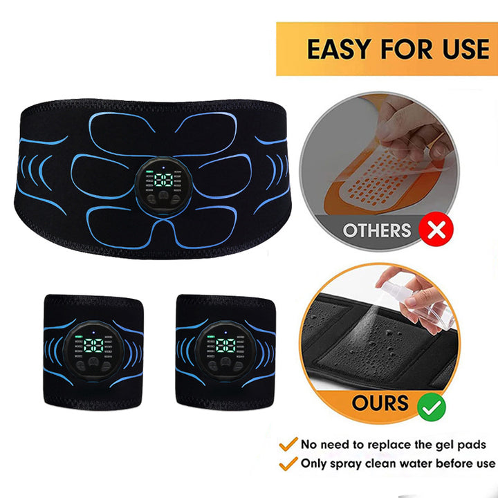 High-Quality EMS Abdominal Toning Belt | Muscle Stimulator for Waist, Arm & Leg | USB Rechargeable, 10 Modes & 39 Levels | Effective Weight Loss & Body Slimming at Home