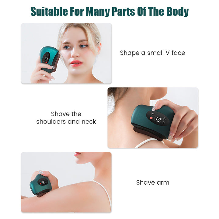 High Quality Electric Guasha Massager with Heating & Vibration – Hot Compress Eye & Face Tool for Skin Lifting & Wrinkle Reduction