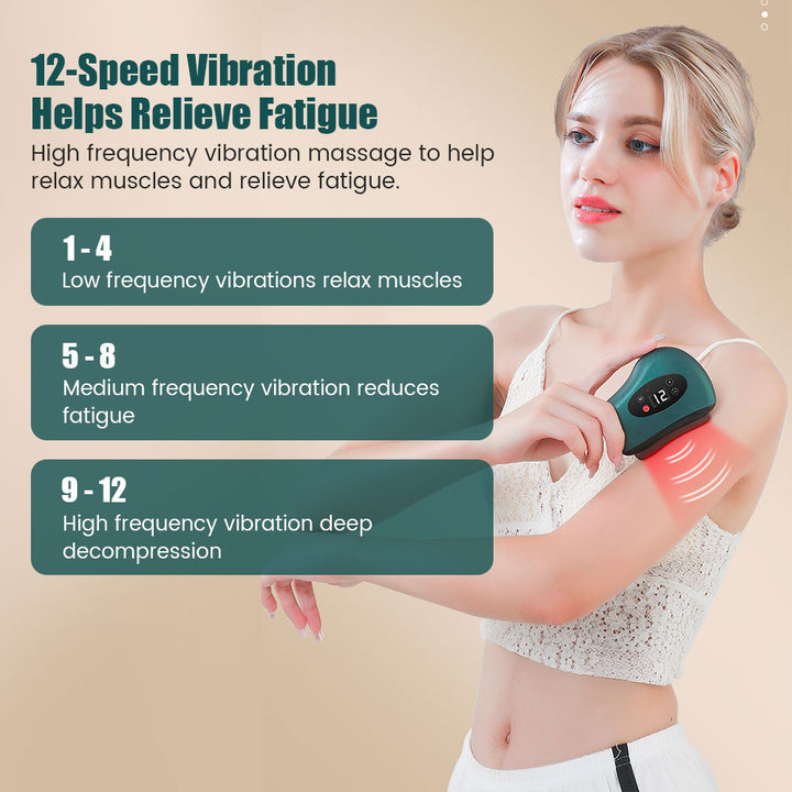 High Quality Electric Guasha Massager with Heating & Vibration – Hot Compress Eye & Face Tool for Skin Lifting & Wrinkle Reduction