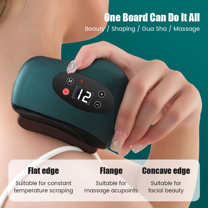High Quality Electric Guasha Massager with Heating & Vibration – Hot Compress Eye & Face Tool for Skin Lifting & Wrinkle Reduction