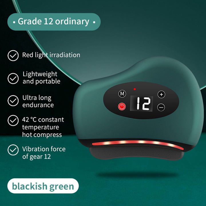 High Quality Electric Guasha Massager with Heating & Vibration – Hot Compress Eye & Face Tool for Skin Lifting & Wrinkle Reduction