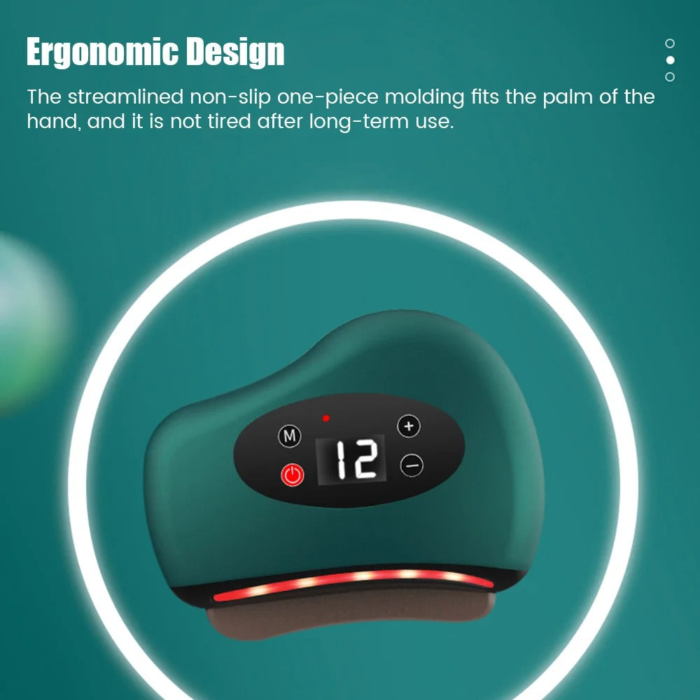 High Quality Electric Guasha Massager with Heating & Vibration – Hot Compress Eye & Face Tool for Skin Lifting & Wrinkle Reduction