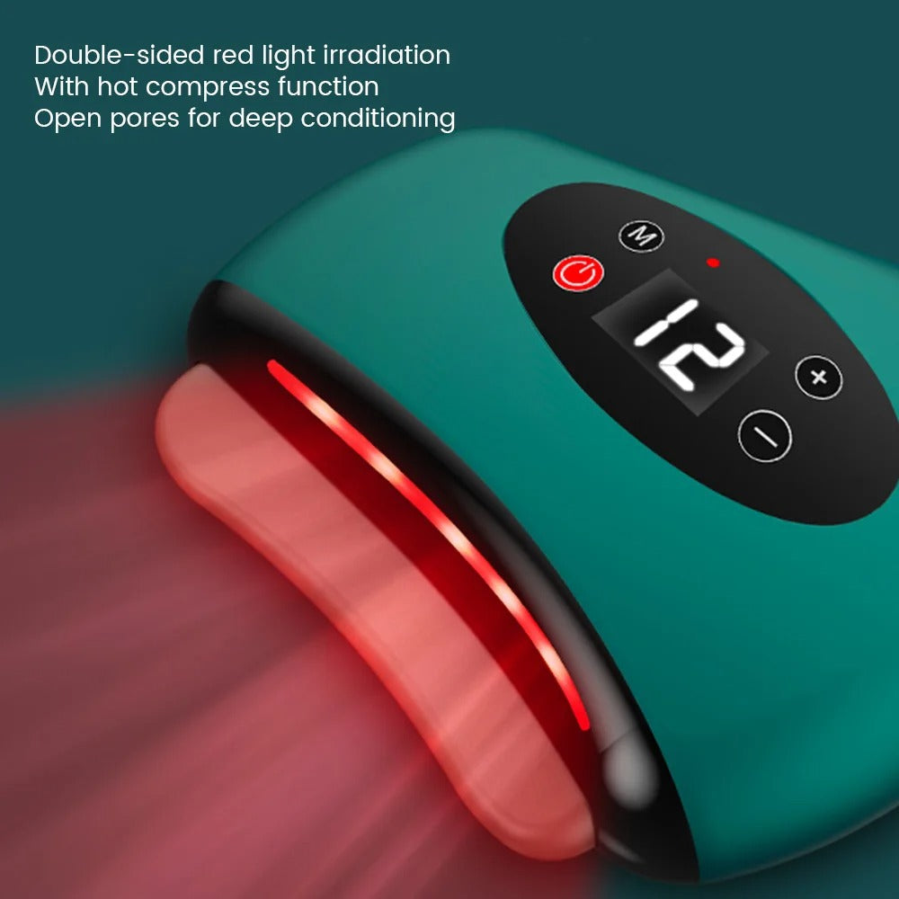High Quality Electric Guasha Massager with Heating & Vibration – Hot Compress Eye & Face Tool for Skin Lifting & Wrinkle Reduction