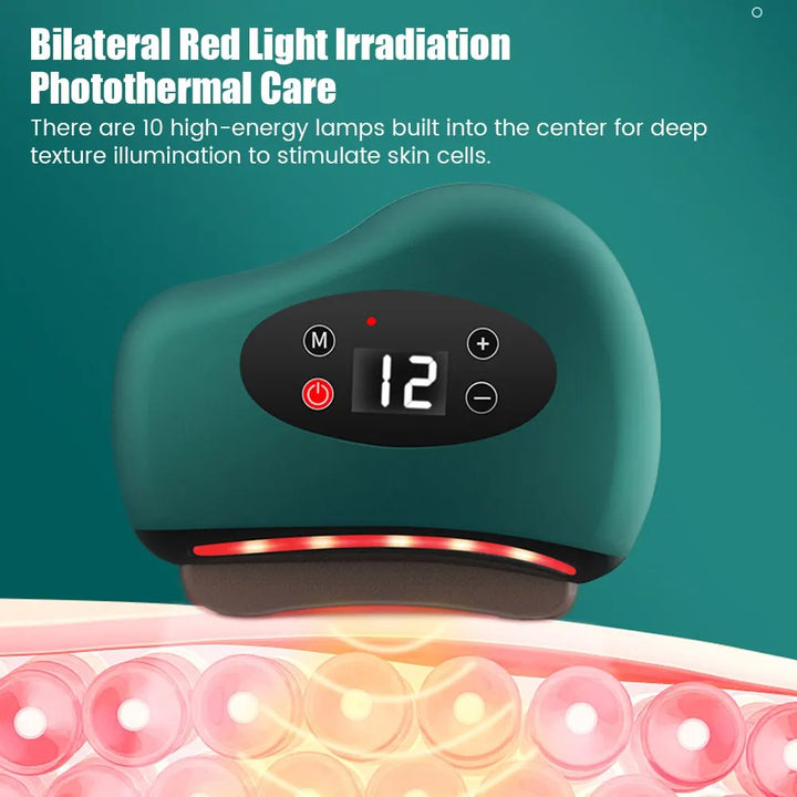 High Quality Electric Guasha Massager with Heating & Vibration – Hot Compress Eye & Face Tool for Skin Lifting & Wrinkle Reduction