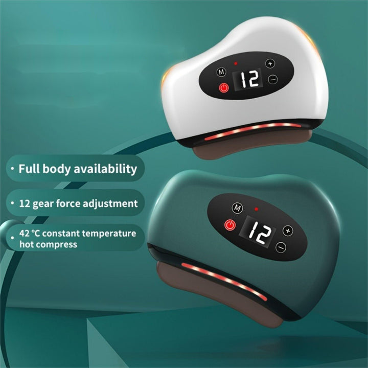 High Quality Electric Guasha Massager with Heating & Vibration – Hot Compress Eye & Face Tool for Skin Lifting & Wrinkle Reduction