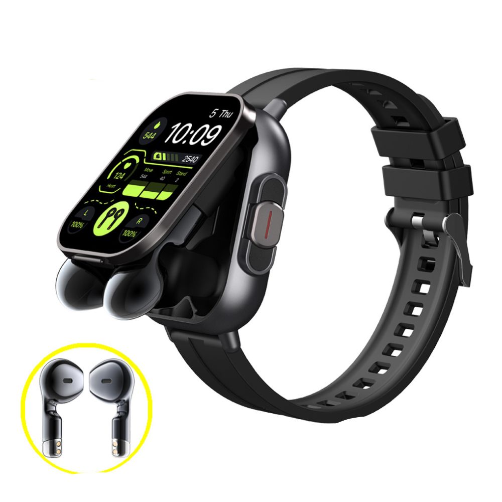 High Quality GPS Smartwatch with 2-in-1 TWS Earbuds – Bluetooth Call, Heart Rate, Blood Pressure & Health Monitoring, Music Playback, 2.01" Full Touch TFT Display, Long Battery Life, AI Voice Assistant, Ideal for Fitness & Daily Use