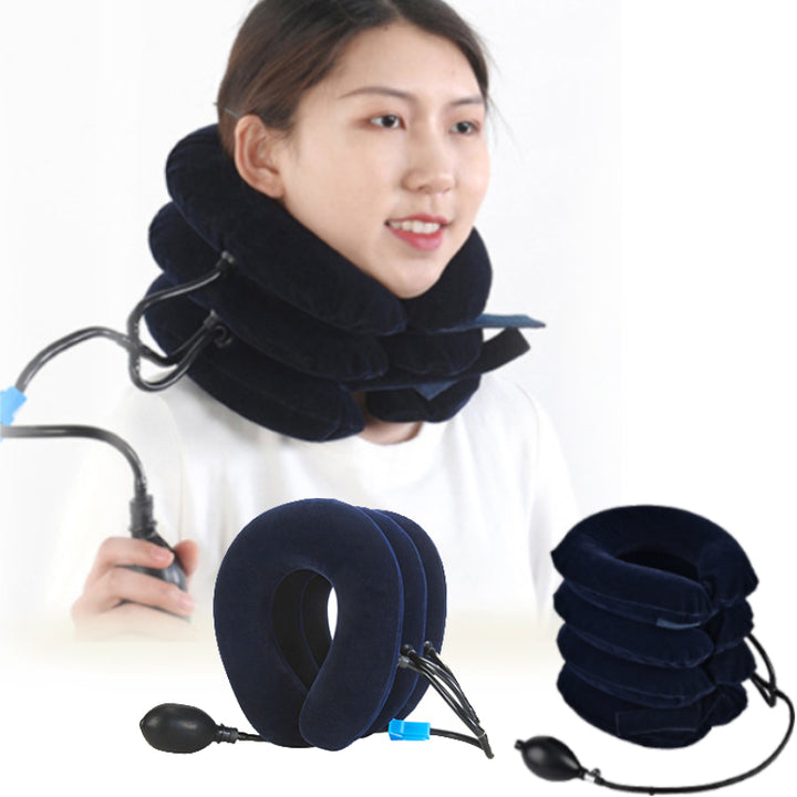 High-Quality Inflatable Neck Collar Pillow for Cervical Traction & Posture Correction, Orthopedic Pain Relief for Neck, Shoulder & Headache