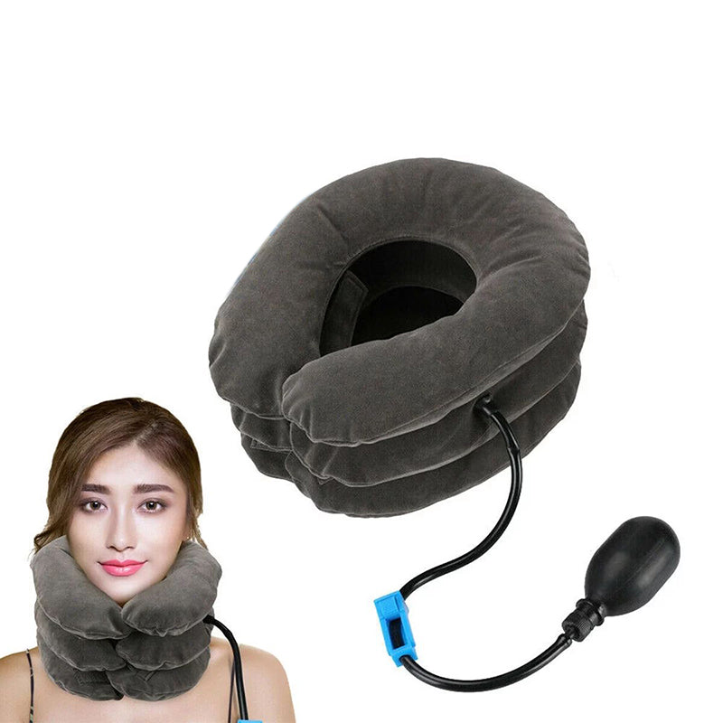 High-Quality Inflatable Neck Collar Pillow for Cervical Traction & Posture Correction, Orthopedic Pain Relief for Neck, Shoulder & Headache