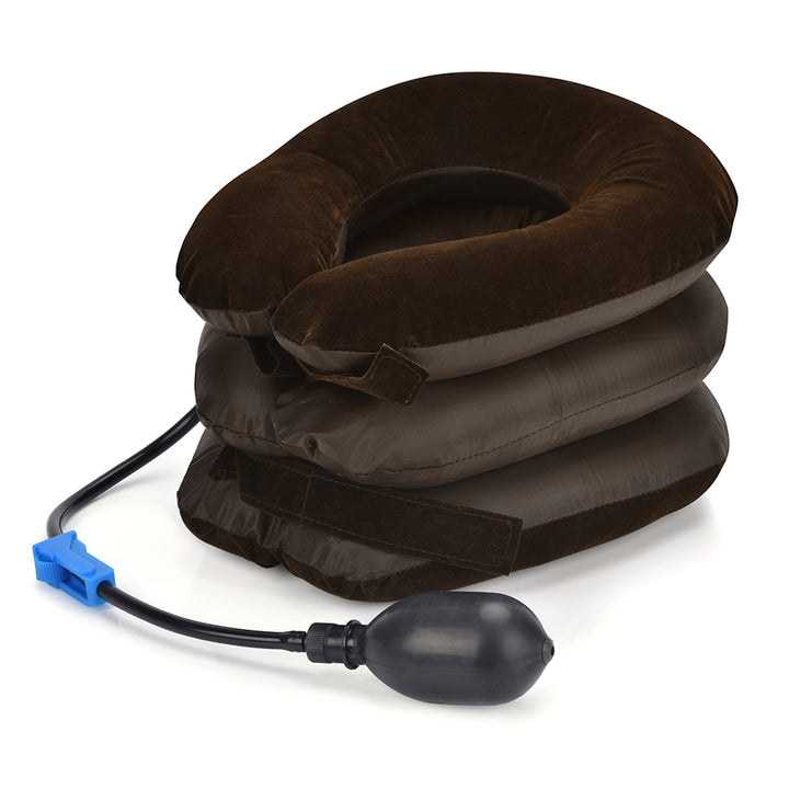 High-Quality Inflatable Neck Collar Pillow for Cervical Traction & Posture Correction, Orthopedic Pain Relief for Neck, Shoulder & Headache