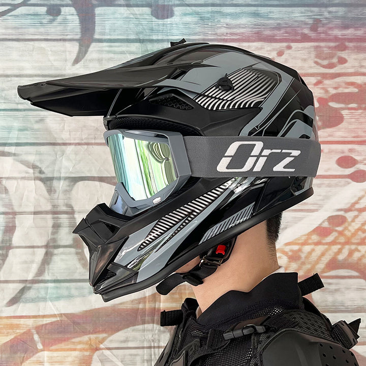 High-Quality Kids Off-Road Helmet - Motocross, Mountain Bike, ATV, DOT Certified, Lightweight ABS Material, Full Face Safety Gear for 1-2 Years Old, Unisex Design, Free Gift Included