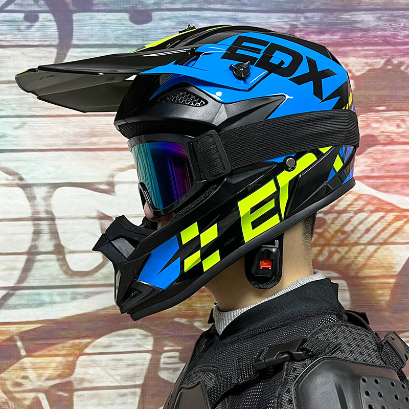 High-Quality Kids Off-Road Helmet - Motocross, Mountain Bike, ATV, DOT Certified, Lightweight ABS Material, Full Face Safety Gear for 1-2 Years Old, Unisex Design, Free Gift Included
