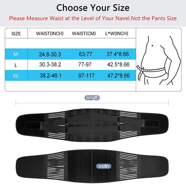 High Quality Lower Back Brace with 6 Stays – Orthopedic Lumbar Support Belt for Gym, Pain Relief, Anti-Skid Breathable Waist Support for Injury Prevention, Ideal for Weight Lifting, Long Sitting