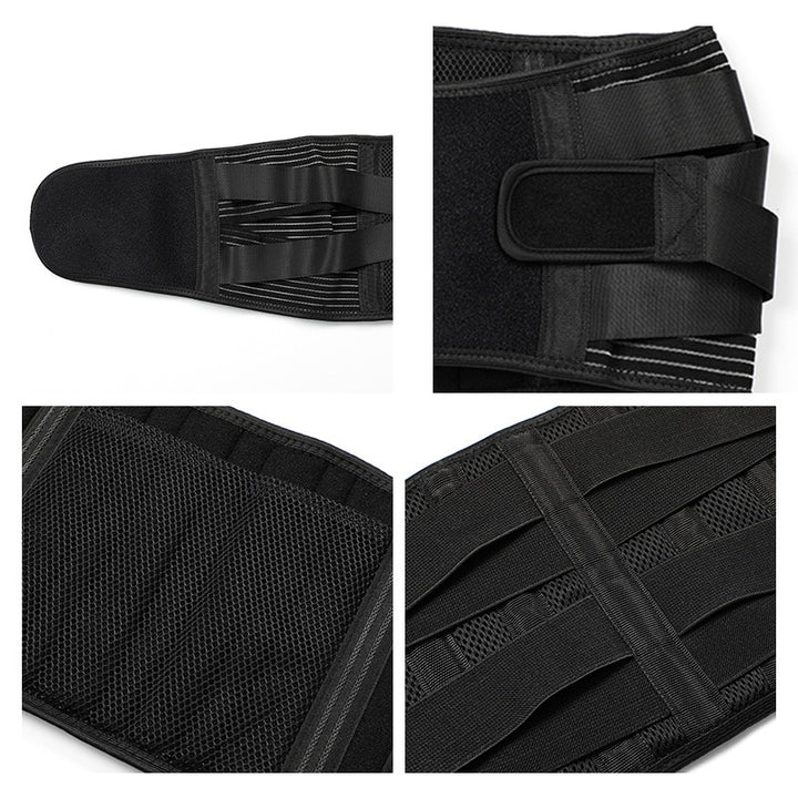 High Quality Lower Back Brace with 6 Stays – Orthopedic Lumbar Support Belt for Gym, Pain Relief, Anti-Skid Breathable Waist Support for Injury Prevention, Ideal for Weight Lifting, Long Sitting