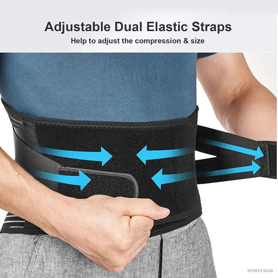 High Quality Lower Back Brace with 6 Stays – Orthopedic Lumbar Support Belt for Gym, Pain Relief, Anti-Skid Breathable Waist Support for Injury Prevention, Ideal for Weight Lifting, Long Sitting