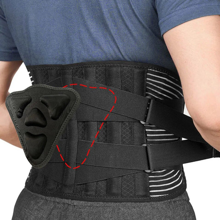 High Quality Lower Back Brace with 6 Stays – Orthopedic Lumbar Support Belt for Gym, Pain Relief, Anti-Skid Breathable Waist Support for Injury Prevention, Ideal for Weight Lifting, Long Sitting