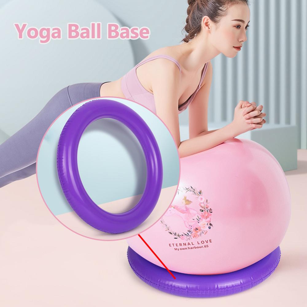 High-Quality Non-Slip Yoga Ball Base – Stable, Explosion-Proof PVC Balance Ring for 45-75cm Exercise Balls, Ideal for Gym, Pilates, Core Strength Training, and Flexibility