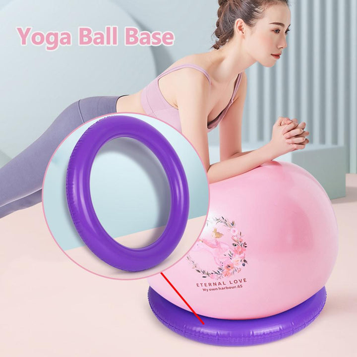 High-Quality Non-Slip Yoga Ball Base – Stable, Explosion-Proof PVC Balance Ring for 45-75cm Exercise Balls, Ideal for Gym, Pilates, Core Strength Training, and Flexibility
