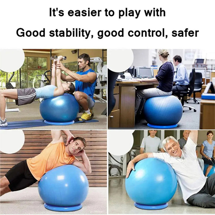 High-Quality Non-Slip Yoga Ball Base – Stable, Explosion-Proof PVC Balance Ring for 45-75cm Exercise Balls, Ideal for Gym, Pilates, Core Strength Training, and Flexibility