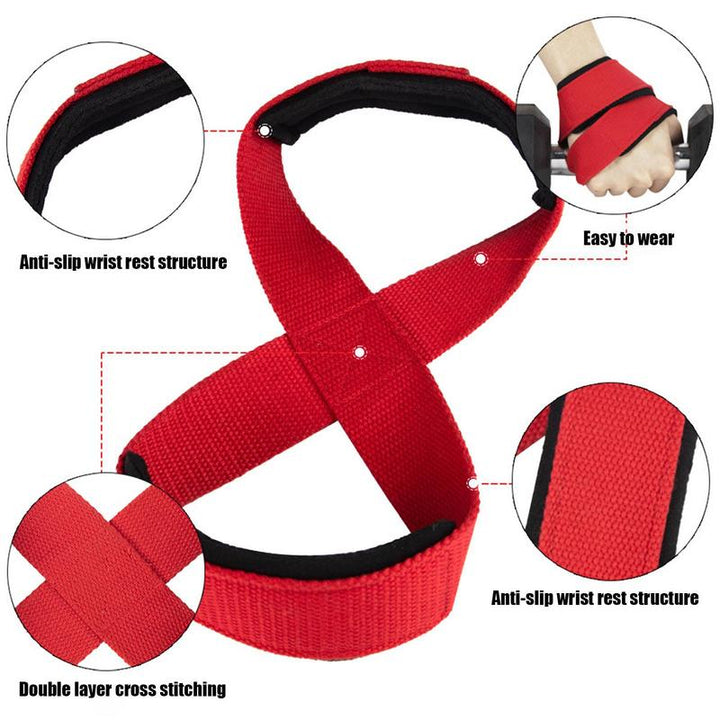 High Quality Padded Figure 8 Straps for Deadlift – Weight Lifting Wrist Straps for Power Lifters, Workout Pull-Ups, Horizontal Bar, Gym Fitness, Durable and Comfortable Support