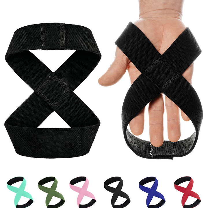 High Quality Padded Figure 8 Straps for Deadlift – Weight Lifting Wrist Straps for Power Lifters, Workout Pull-Ups, Horizontal Bar, Gym Fitness, Durable and Comfortable Support