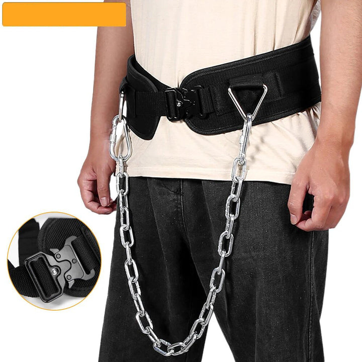High Quality Sports Dip Belt with Steel Chain – Weight Lifting Belt for Men and Women, Supports Up to 260kg for Pull Ups, Training, Adjustable Waist Support Belt, Durable EVA and Nylon Construction