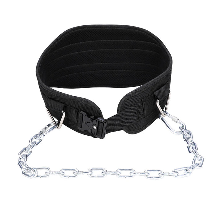 High Quality Sports Dip Belt with Steel Chain – Weight Lifting Belt for Men and Women, Supports Up to 260kg for Pull Ups, Training, Adjustable Waist Support Belt, Durable EVA and Nylon Construction