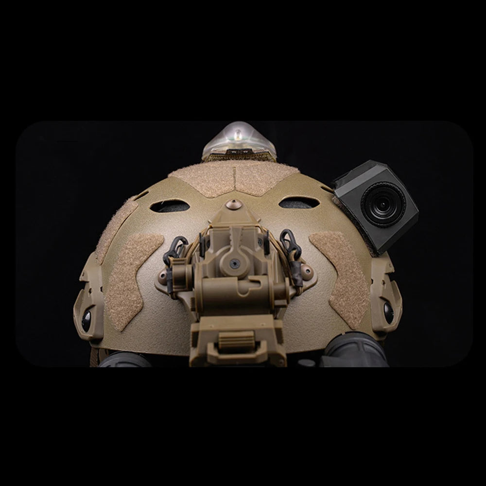 High-Quality Tactical Helmet Camera Model - Hook and Loop Fast Attachment, Prop for CS Game, Filming, Tactical Training, Durable Plastic, Black 8.9cm x 5.2cm x 4cm