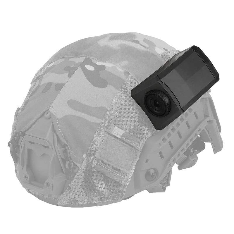 High-Quality Tactical Helmet Camera Model - Hook and Loop Fast Attachment, Prop for CS Game, Filming, Tactical Training, Durable Plastic, Black 8.9cm x 5.2cm x 4cm
