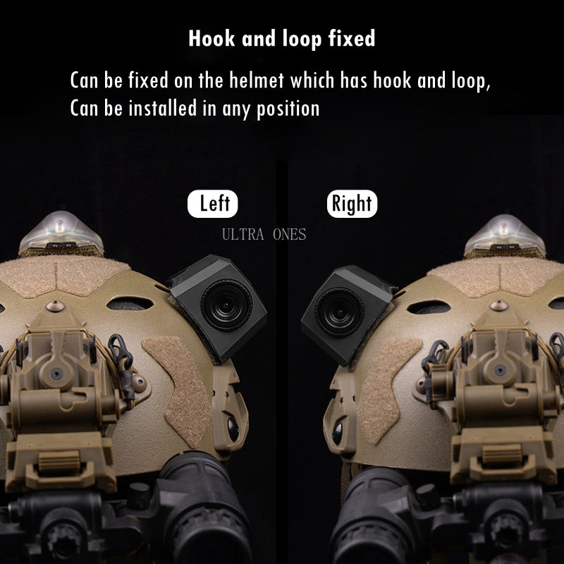 High-Quality Tactical Helmet Camera Model - Hook and Loop Fast Attachment, Prop for CS Game, Filming, Tactical Training, Durable Plastic, Black 8.9cm x 5.2cm x 4cm