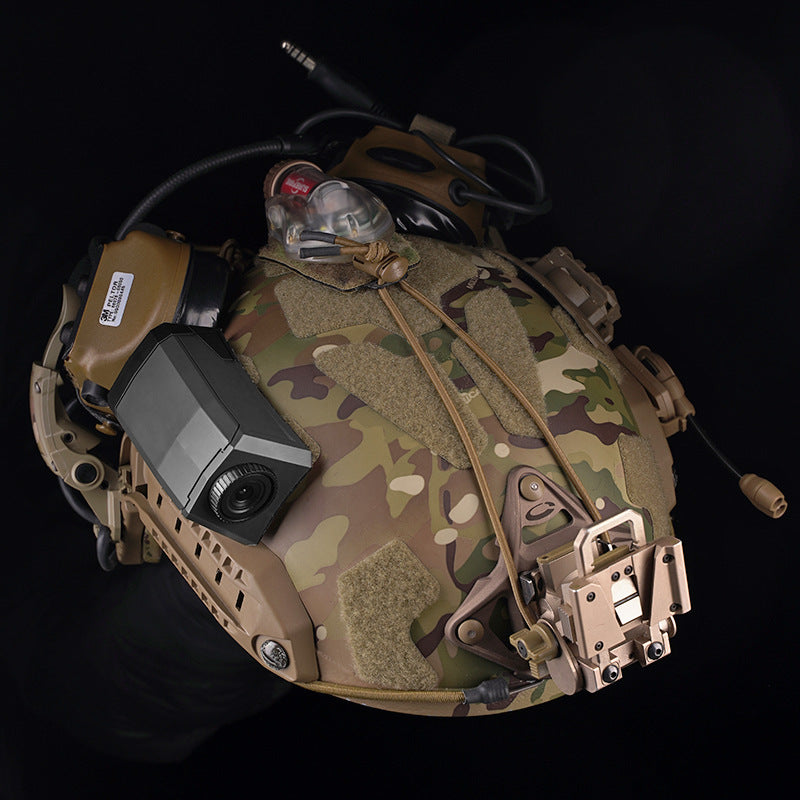 High-Quality Tactical Helmet Camera Model - Hook and Loop Fast Attachment, Prop for CS Game, Filming, Tactical Training, Durable Plastic, Black 8.9cm x 5.2cm x 4cm