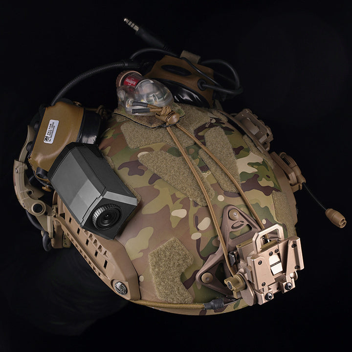 High-Quality Tactical Helmet Camera Model - Hook and Loop Fast Attachment, Prop for CS Game, Filming, Tactical Training, Durable Plastic, Black 8.9cm x 5.2cm x 4cm