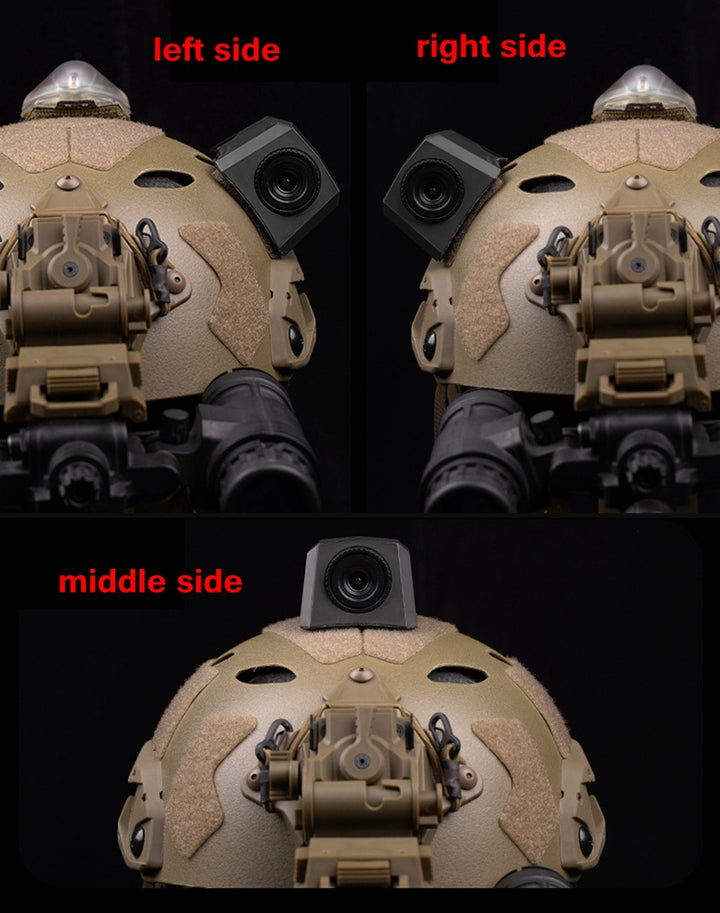 High-Quality Tactical Helmet Camera Model - Hook and Loop Fast Attachment, Prop for CS Game, Filming, Tactical Training, Durable Plastic, Black 8.9cm x 5.2cm x 4cm
