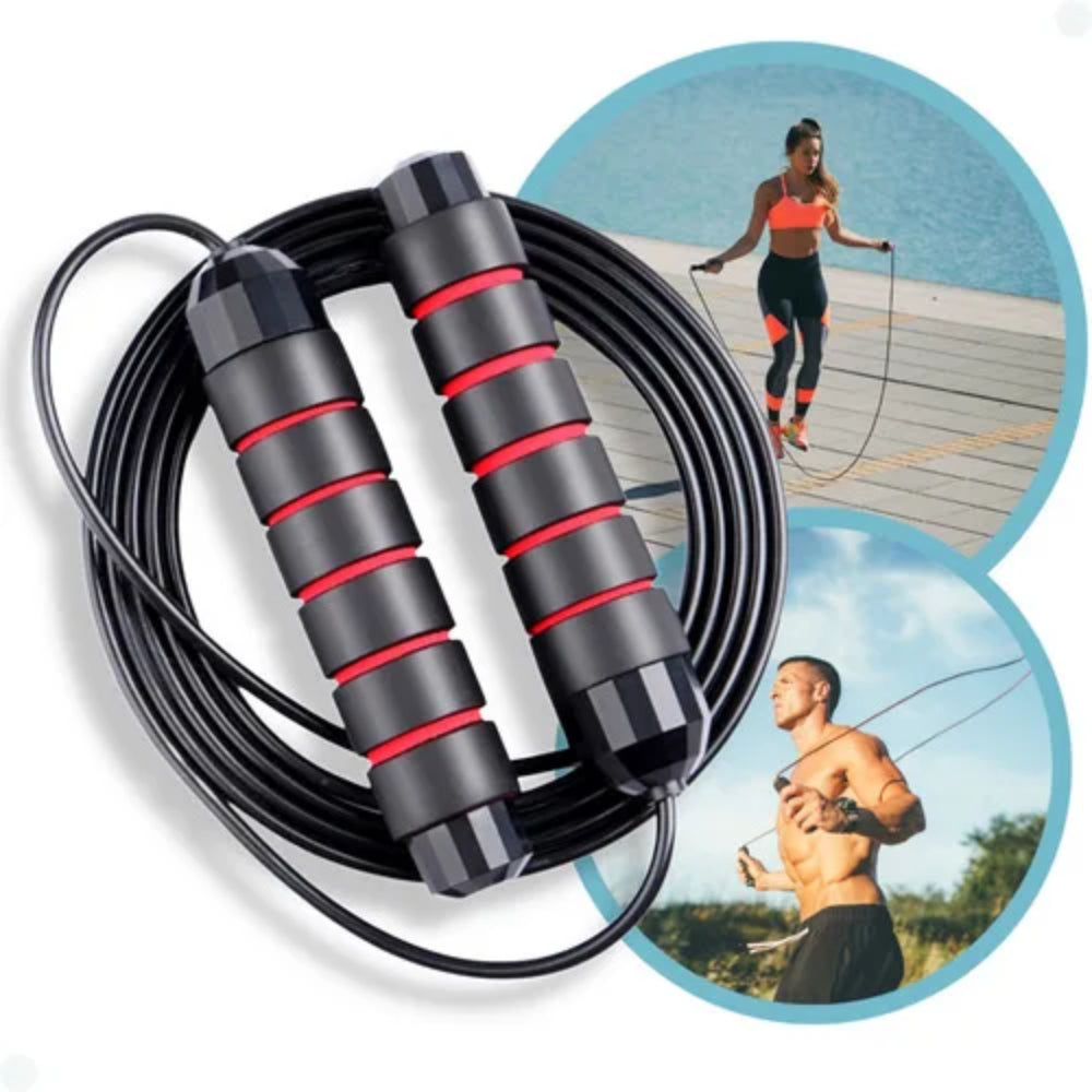 High-Quality Tangle-Free Jump Rope with Ball Bearings – Adjustable 3m Speed Cable Skipping Rope for Gym, Cardio, and Cross Training, Steel Wire with PVC Coating, Non-Slip EVA Handles, Ideal for Fitness, Weight Loss, and Boxing