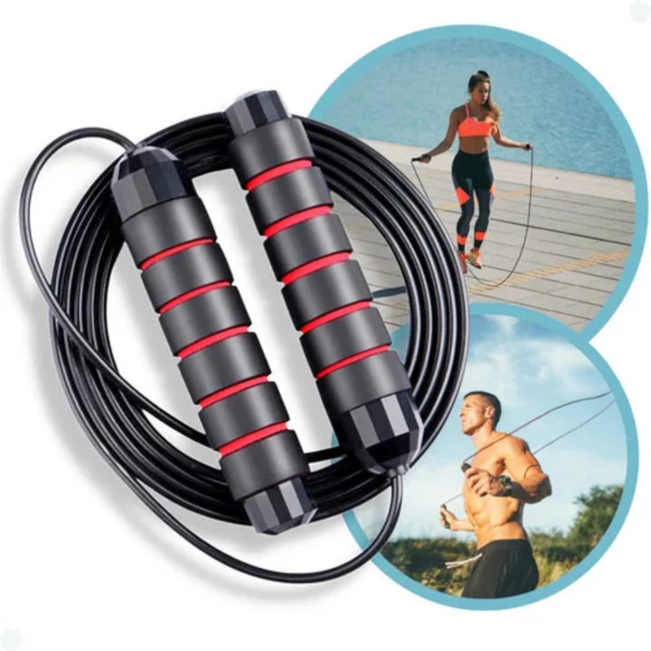 High-Quality Tangle-Free Jump Rope with Ball Bearings – Adjustable 3m Speed Cable Skipping Rope for Gym, Cardio, and Cross Training, Steel Wire with PVC Coating, Non-Slip EVA Handles, Ideal for Fitness, Weight Loss, and Boxing