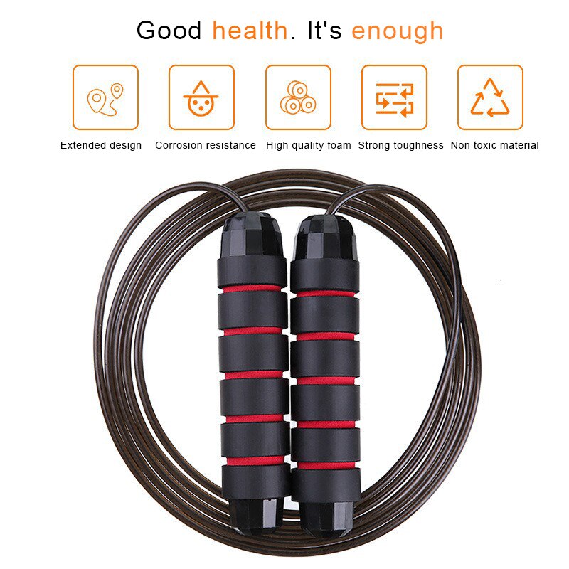 High-Quality Tangle-Free Jump Rope with Ball Bearings – Adjustable 3m Speed Cable Skipping Rope for Gym, Cardio, and Cross Training, Steel Wire with PVC Coating, Non-Slip EVA Handles, Ideal for Fitness, Weight Loss, and Boxing