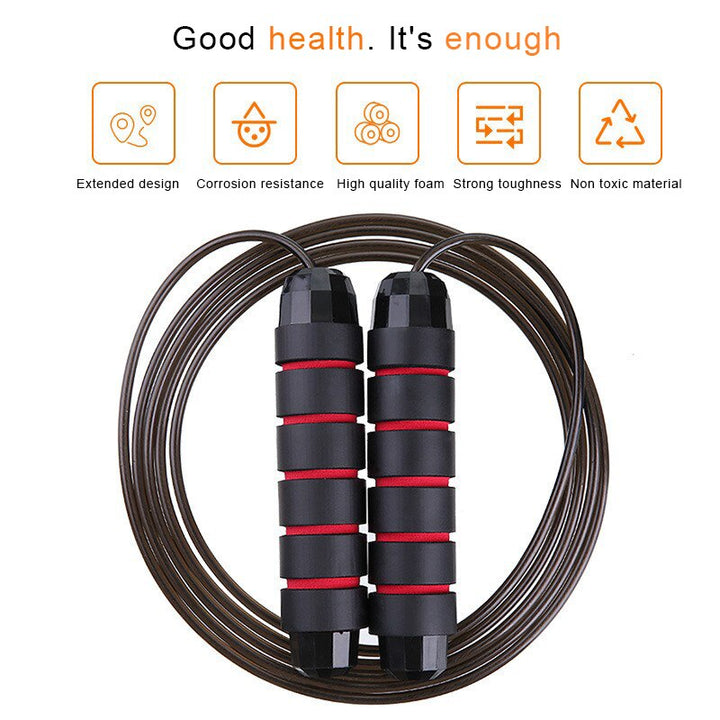High-Quality Tangle-Free Jump Rope with Ball Bearings – Adjustable 3m Speed Cable Skipping Rope for Gym, Cardio, and Cross Training, Steel Wire with PVC Coating, Non-Slip EVA Handles, Ideal for Fitness, Weight Loss, and Boxing
