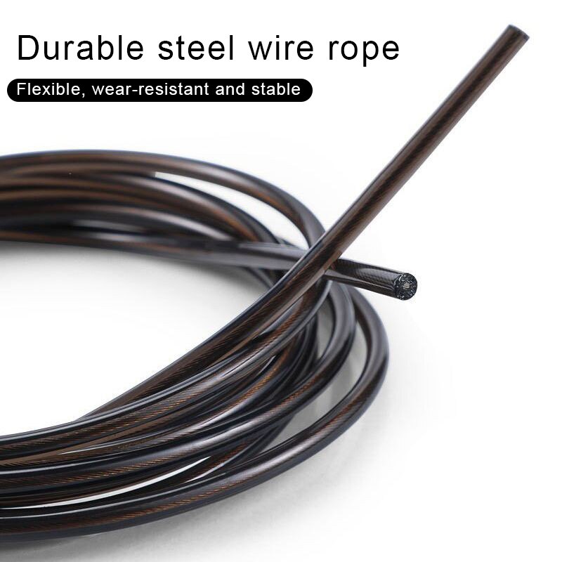 High-Quality Tangle-Free Jump Rope with Ball Bearings – Adjustable 3m Speed Cable Skipping Rope for Gym, Cardio, and Cross Training, Steel Wire with PVC Coating, Non-Slip EVA Handles, Ideal for Fitness, Weight Loss, and Boxing
