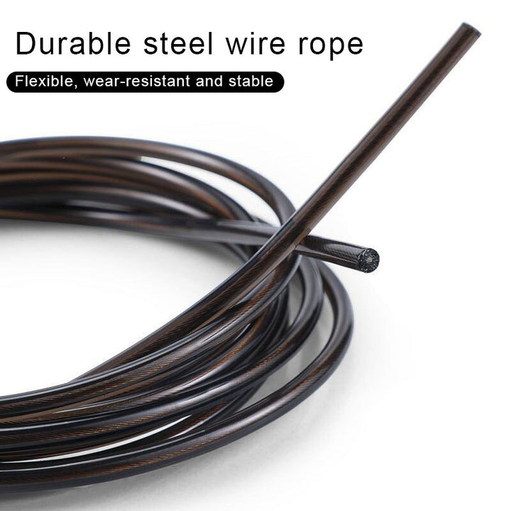 High-Quality Tangle-Free Jump Rope with Ball Bearings – Adjustable 3m Speed Cable Skipping Rope for Gym, Cardio, and Cross Training, Steel Wire with PVC Coating, Non-Slip EVA Handles, Ideal for Fitness, Weight Loss, and Boxing